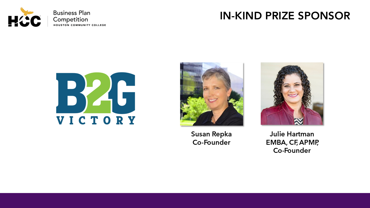 B2G Victory 2025 Business Plan Competition In-Kind Prize Sponsor
