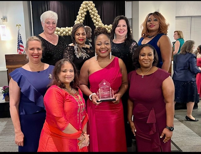 Caption: (Front, L-R)) Christine Robinson, Dipal Parekh, Donna Davis, Zandra Henderson Back Row: Karen Sharp, Takisha Timmons, Kristina Perez