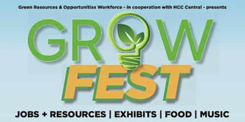 GROW Fest logo Jobs + Resources Exhibits Food Music