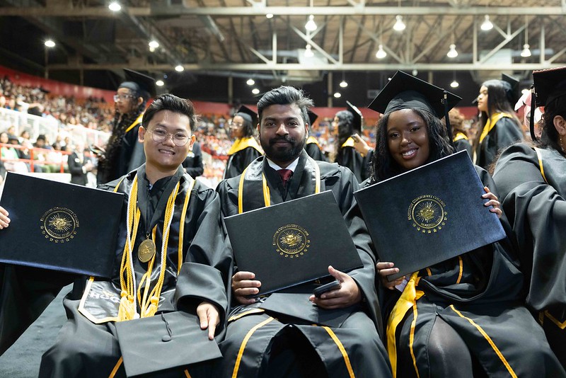 Students holding there degrees