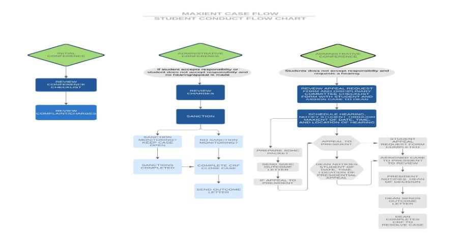 a flow chart with boxes of text, lines and arrows